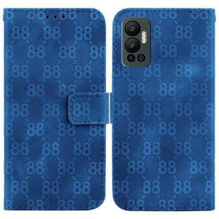 For Infinix Hot 12 Double 8-shaped Embossed Leather Phone Case(Blue)