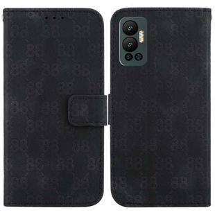 For Infinix Hot 12 Double 8-shaped Embossed Leather Phone Case(Black)