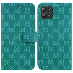 For Infinix Hot 11 2022 Double 8-shaped Embossed Leather Phone Case(Green)