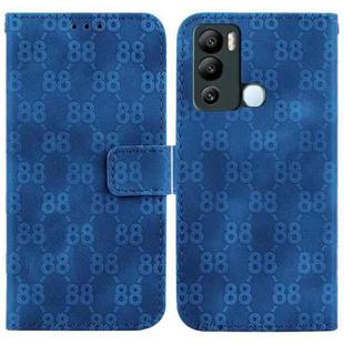 For Infinix Hot 12i Double 8-shaped Embossed Leather Phone Case(Blue)