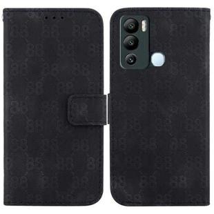 For Infinix Hot 12i Double 8-shaped Embossed Leather Phone Case(Black)