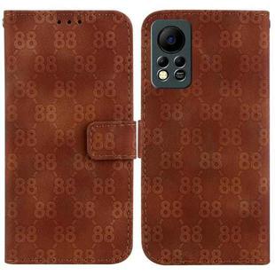 For Infinix Hot 11s NFC / X6812B Double 8-shaped Embossed Leather Phone Case(Brown)