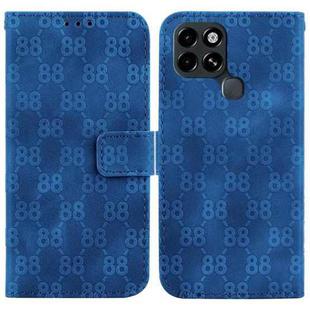 For Infinix Smart 6 Double 8-shaped Embossed Leather Phone Case(Blue)