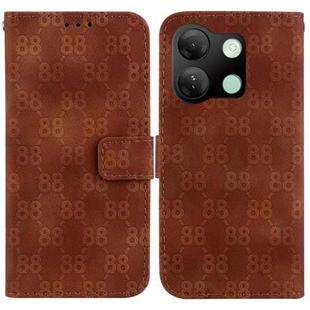 For Infinix Smart 7 HD Double 8-shaped Embossed Leather Phone Case(Brown)