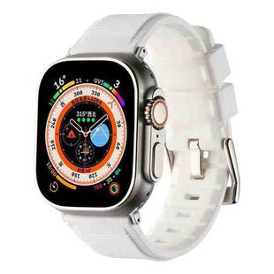 For Apple Watch Ultra 49mm Double Ring Silicone Watch Band(White)