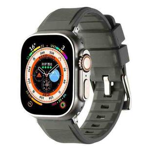 For Apple Watch Ultra 49mm Double Ring Silicone Watch Band(Dark Grey)