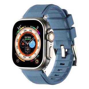 For Apple Watch 4 40mm Double Ring Silicone Watch Band(Light Blue)