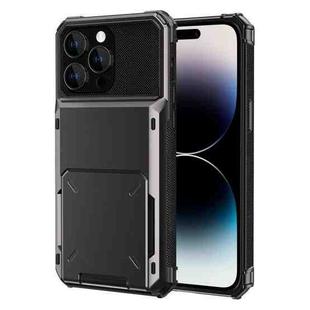 For iPhone 15 Pro Max Scratch-Resistant Shockproof Heavy Duty Rugged Armor Phone Case(Black)