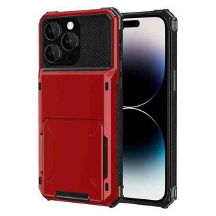 For iPhone 15 Pro Scratch-Resistant Shockproof Heavy Duty Rugged Armor Phone Case(Red)