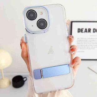 For iPhone 14 Plus Linear Shape Holder Phone Case(Blue)