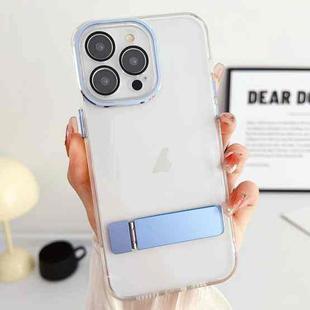 For iPhone 14 Pro Linear Shape Holder Phone Case(Blue)