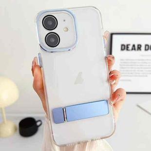 For iPhone 12 Linear Shape Holder Phone Case(Blue)