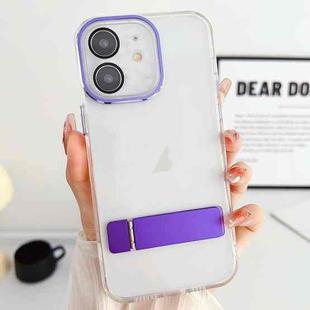 For iPhone 11 Linear Shape Holder Phone Case(Purple)