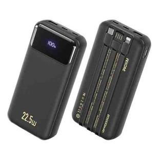 WK WP-22 22.5W 20000mAh Super Fast Charging Power Bank with Cable(Black)