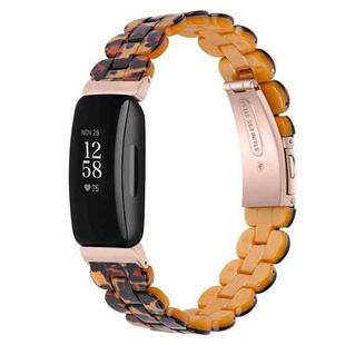 For Fitbit Inspire 3 Oval Resin Replacement Watch Band(Leopard)