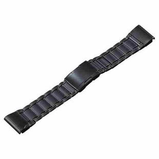 For Garmin Forerunner 965/955/945/935 22mm Quick Release Five Bead Titanium Steel Watch Band(Black)