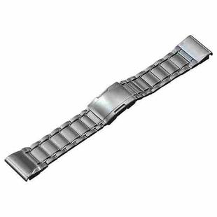 For Garmin Tactix 7 Pro/Fenix 7X/6X Pro 26mm Quick Release Five Bead Titanium Steel Watch Band(Silver)