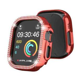 For Apple Watch Ultra 2 / Ultra 49mm Double Row Diamond Hollow PC Watch Case(Red)