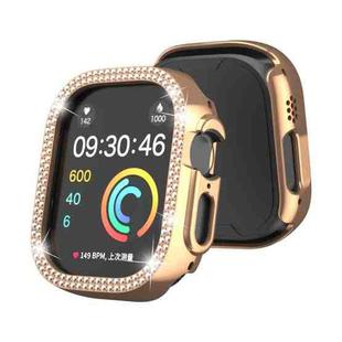 For Apple Watch Ultra 2 / Ultra 49mm Double Row Diamond Hollow PC Watch Case(Rose Gold)