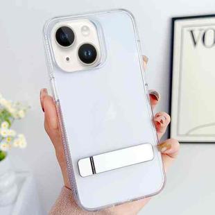 For iPhone 15 Plus Linear Shape Holder Phone Case(Silver)