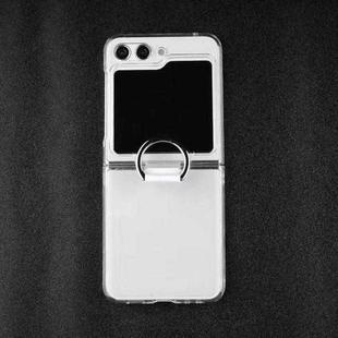 For Samsung Galaxy Z Flip5 PC Transparent Phone Case with Ring