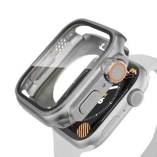 For Apple Watch Series 9 / 8 / 7 45mm Change to Ultra 49mm Waterproof All-Inclusive Film Hybrid PC Watch Case(Titanium Gold)