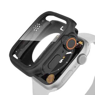 For Apple Watch Series 6 / 5 / 4 / SE 44mm Change to Ultra 49mm Waterproof All-Inclusive Film Hybrid PC Watch Case(Black)