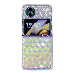 For vivo X Flip Colorful Diamond Texture PC Phone Case(Gradient Pink Green)