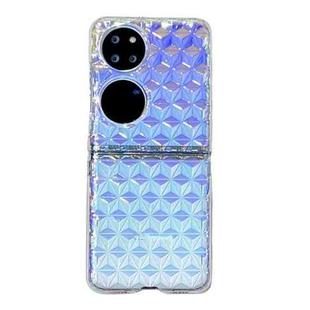 For Huawei P50 Pocket Colorful Diamond Texture PC Phone Case(Gradient Pink Blue)