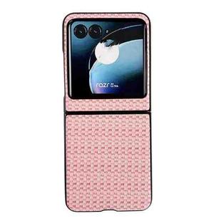 For Motorola Razr 40 Ultra Fantasy Weave Pattern Protective Phone Case(Pink)