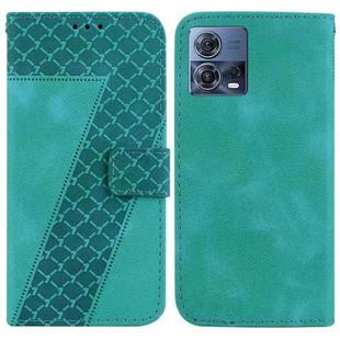 For Motorola Moto S30 Pro / Edge 30 Fusion Seven-shaped Embossed Leather Phone Case(Green)