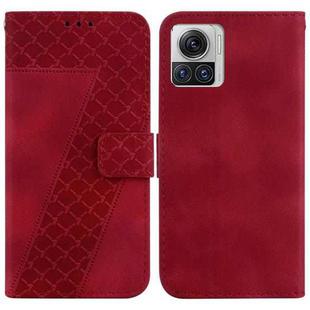 For Motorola Moto X30 Pro / Edge 30 Ultra Seven-shaped Embossed Leather Phone Case(Red)