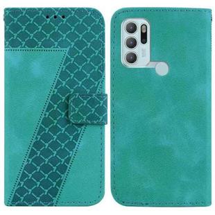 For Motorola Moto G60S 7-shaped Embossed Leather Phone Case(Green)