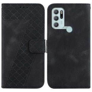 For Motorola Moto G60S 7-shaped Embossed Leather Phone Case(Black)