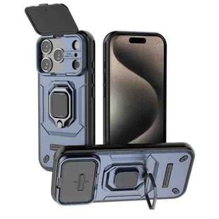 For iPhone 17 Pro Sliding Camshield TPU + PC Shockproof Phone Case with Holder(Blue)