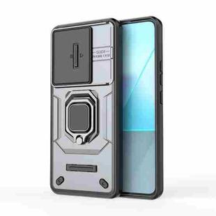 For Xiaomi Redmi Note 13 Pro 5G Sliding Camshield TPU + PC Shockproof Phone Case with Holder(Grey)