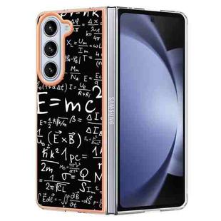 For Samsung Galaxy Z Fold5 Electroplating Marble Dual-side IMD Phone Case(Equation)