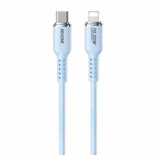 WK WDC-10 PD 20W USB-C/Type-C to 8 Pin Silicone Data Cable, Length: 1.2m(Blue)