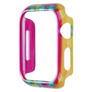 For Apple Watch Series 8 / 7 41mm Printed Resin PC Watch Case(Rainbow)