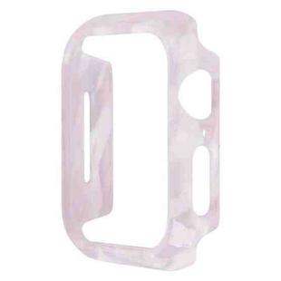 For Apple Watch Series 8 / 7 41mm Printed Resin PC Watch Case(Pink Flower)