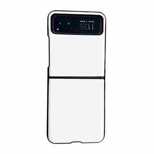 For Motorola Razr 40 Solid Color Leather Texture Phone Case(White)