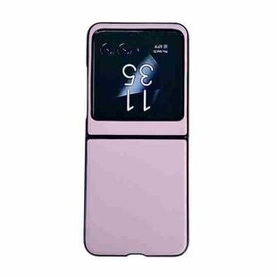 For Motorola Razr 40 Ultra Solid Color Leather Texture Phone Case(Pink)
