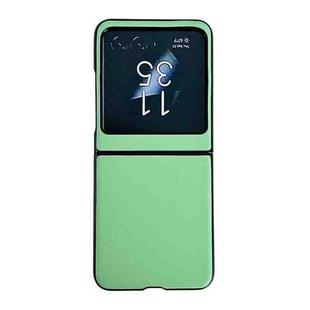 For Motorola Razr 50 Solid Color Leather Texture Phone Case(Green)