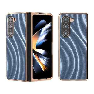 For Samsung Galaxy Z Fold5 Nano Electroplating Galactic Pattern Protective Phone Case(Blue)