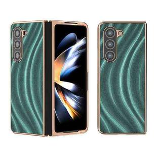 For Samsung Galaxy Z Fold5 Nano Electroplating Galactic Pattern Protective Phone Case(Green)