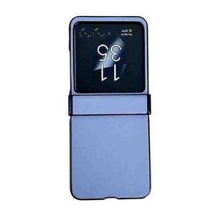 For Motorola Razr 40 Ultra Solid Color Leather Texture Three-stage Phone Case(Blue)