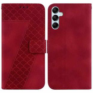 For Samsung Galaxy M14/SM-M146 Seven-shaped Embossed Leather Phone Case(Red)