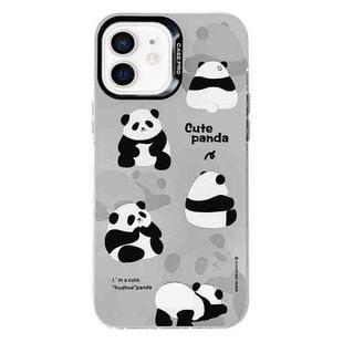 For iPhone 11 Electroplated Silver Series PC Protective Phone Case(Grey Panda)