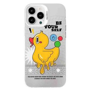 For iPhone 12 Pro Max Electroplated Silver Series PC Protective Phone Case(Duck)
