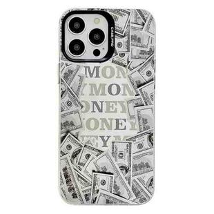 For iPhone 15 Pro Electroplated Silver Series PC Protective Phone Case(Money)